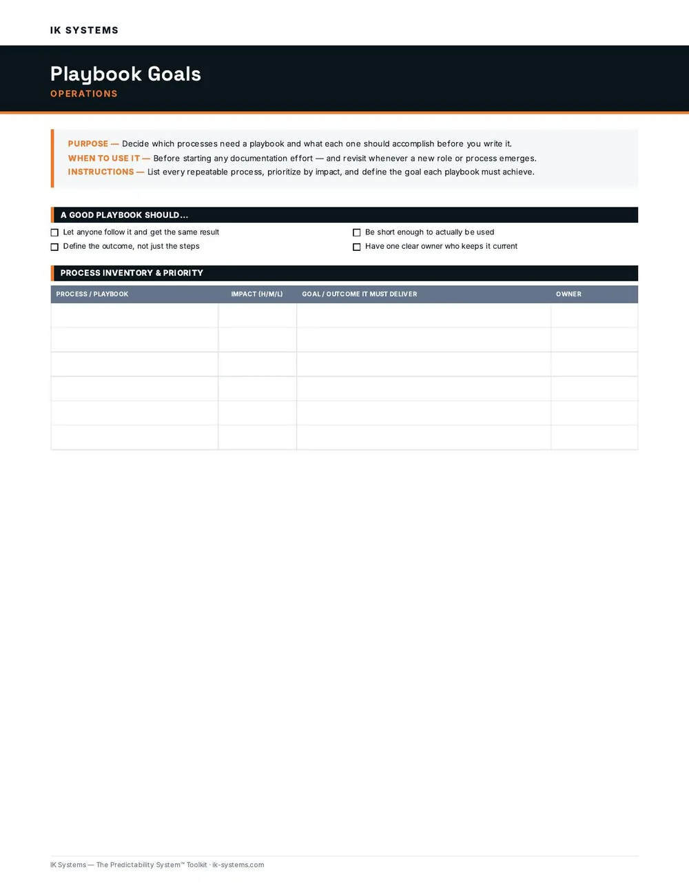 Playbook Goals preview